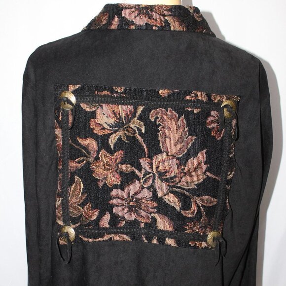 Susan Graver Style Black Western Style Jacket - Picture 1 of 11